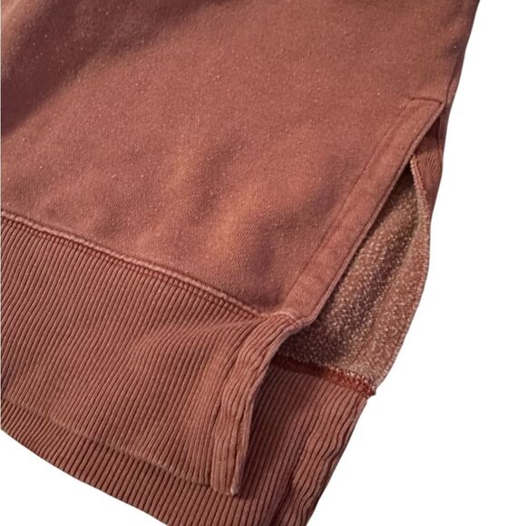 Aerie Sweatshirt Womens Size XSmall oversized faded red soft cozy fleece lined - Picture 3 of 6